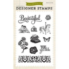 Echo Park Szilikonbélyegző , Designer Stamp / Beautiful Girl (1 db) bélyegző