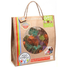  eco: építőkocka szett tárolózsákban, 50 db-os barkácsolás, építés