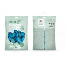 ECO lufi, latex, 30cm 100 db, türkiz kék party kellék