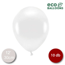 ECO Lufi, metál fehér , 30cm, 10 db/cs party kellék