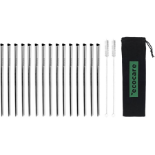 Ecocare Környezetbarát fém szívószál - szív, ezüst 15 db konyhai eszköz