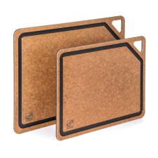  EcoCut vágódeszka természetes cellulózból – 2 db-os készlet, barna konyhai eszköz