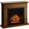 Ecoflame PRO elektromos kandalló - Lisbon tölgyfa, 110 x 95 x 30 cm, 3D láng, színtémákkal, infravörös fűtéssel és hanggal, távirányítóval