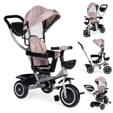 EcoToys 2in1 tricikli babakocsi, bézs, forgatható ülés tricikli
