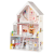 EcoToys 3 szintes fa Babaház erkéllyel + kiegészítőkkel #fehér