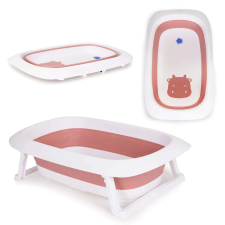EcoToys Babafürdető rózsaszín összecsukható kád lefolyóval - Fudge babaápolási kellék