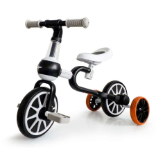 EcoToys Ecotoys 4in1 Futóbicikli leszedhető pedállal és pótkerekekkel #fekete-fehér lábbal hajtható járgány