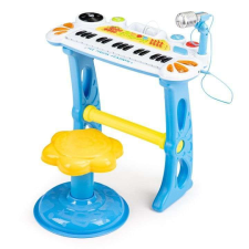 EcoToys Játék Szintetizátor mikrofonnal + szék #kék játékhangszer