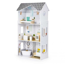 EcoToys Magas fából készült babaház bútorokkal, Grace háza, Ecotoys 8210 babaház