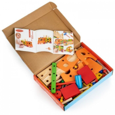 EcoToys MB197 58 darabos fából készült blokkos autó Ecotoys MB197 barkácsolás
