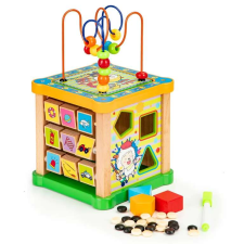 EcoToys Oktató Fa Kocka + Mula Tábla, ECOTOYS | HM015473 kreatív és készségfejlesztő