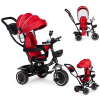 EcoToys Tricikli forgatható üléssel, tetővel, piros, ECOTOYS