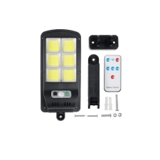  EDAR Napelemes Lámpa, Indukcióval, 6 LED, 1.5 W, Távirányító, Fekete kültéri világítás
