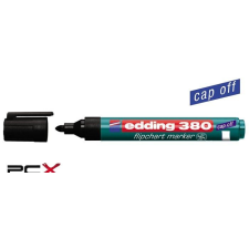 EDDING Flipchart marker, 1,5-3 mm, kúpos, EDDING &quot;380&quot;, fekete filctoll, marker