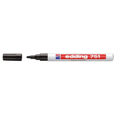 EDDING Lakkmarker, 1-2 mm, EDDING "751", fekete filctoll, marker