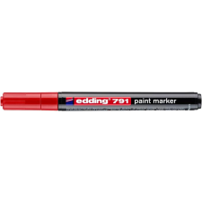  EDDING Lakkmarker, 1-2 mm, EDDING &quot;791&quot;, piros filctoll, marker