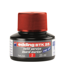 EDDING Tinta utántöltő táblamarkerhez 25ml, Edding BTK25 piros filctoll, marker