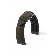 Edelwolle Hybrid szilikon-bőr óraszíj, zöld, 22mm óraszíj