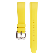Edelwolle szilikon óraszíj, citromsárga, 22mm óraszíj