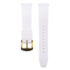 Edelwolle szilikon óraszíj, fehér, 24mm óraszíj