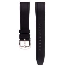 Edelwolle szilikon óraszíj, fekete, 20mm óraszíj