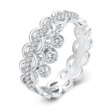 EdenBoutique Circle Crystals 7 ezüst gyűrű gyűrű