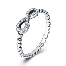 EdenBoutique Crystal Infinite Hearts 6 ezüst gyűrű gyűrű