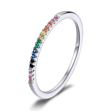 EdenBoutique Crystal Rainbow 9 ezüst gyűrű gyűrű