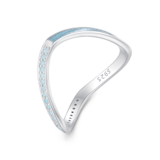 EdenBoutique Duo kék gyűrű ezüst 8 gyűrű