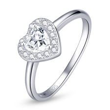 EdenBoutique Ezüst szív kristályokkal 8 ezüst gyűrű gyűrű
