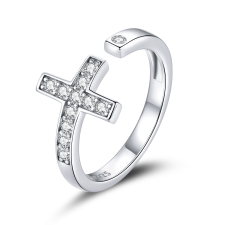 EdenBoutique Sparkling Cross ezüst állítható gyűrű gyűrű
