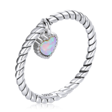EdenBoutique Vintage stílusú szerelmes szív ezüst gyűrű 6 gyűrű