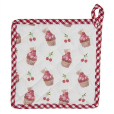 Edényalátét 20x20cm 100% pamut,Cherry Cupcakes konyhai eszköz