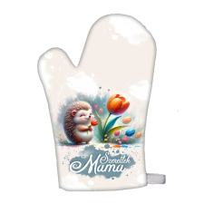  Edényfogó kesztyű, Anyák napja, Süni és tulipán, nagymama lakástextília