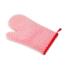  Edényfogó kesztyű szilikon borítással - 29,5 x 18,5 cm - piros sütés és főzés