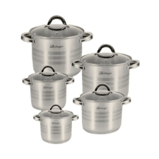  Edénykészlet 10 részes inox üvegfedővel – Bachmayer BM-15797 edény