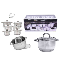  Edénykészlet Inox Edenberg 12 Részes (6 Edény + 6 Fedő) EB-3999 edény