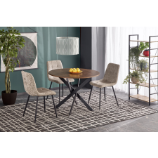  EDGAR asztal, kerek, szín: dió/fekete bútor