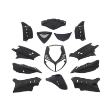 Edge Bikeparts Burkolatkészlet EDGE 13 darab fekete matt a Peugeot Speedfight 2 számára egyéb motorkerékpár alkatrész