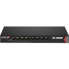 Edimax Switch 8x FE GS-3008P (4xPOE Web Managed) (GS-3008P) hub és switch