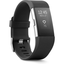 Edman karkötő szíj, Fitbit Charge HR 2 fitnesz karkötőhöz, L méret, fekete okosóra kellék