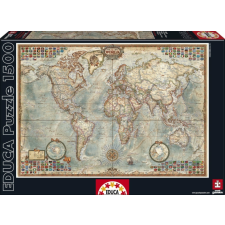 Educa 1500 db-os puzzle - Politikai világtérkép (16005) puzzle, kirakós