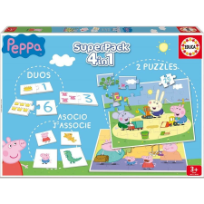  Educa 4 az 1-ben játékgyűjtemény - Peppa malac puzzle, kirakós