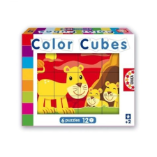 Educa Állatcsaládos kocka kirakó, 6 kép, E14578 puzzle, kirakós