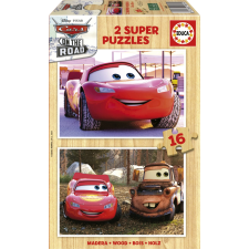 Educa fa puzzle Autók 2x16 darab puzzle, kirakós
