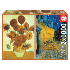 Educa Napraforgó és Kávézóterasz puzzle készlet - 2x1000 darab puzzle, kirakós