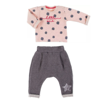 EEVI Lányka 2 Részes Szett - Rózsaszín/Szürke "Little One" babaruha szett