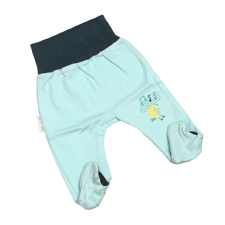 EEVI Pamut bébi nadrág - Aqua Kék Madárkás 56 babanadrág