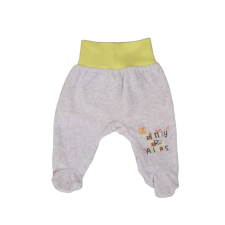 EEVI Plüss bébi nadrág - Bézs / Sárga passzéval - "My Friendly..." 74 babanadrág