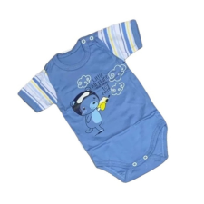 EEVI Rövid Ujjú Body - Kék Repülő Macival - 62 kombidressz, body